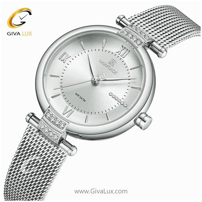 ساعت مچی زنانه بند حصیری نقره ای ناوی فورس مدل NF5019 727_5019 (4).jpg